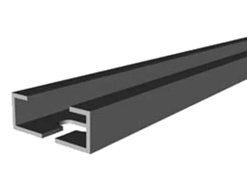 [GOM126C] Perfil aluminio 2mts . goma seguridad corredera